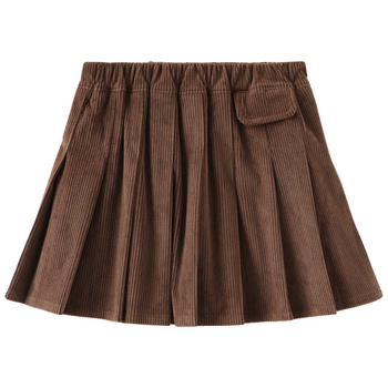 Dječja suknja od corduroja s plisiranjem, mini duljina, JK princes stil, za djecu 3–8 godina