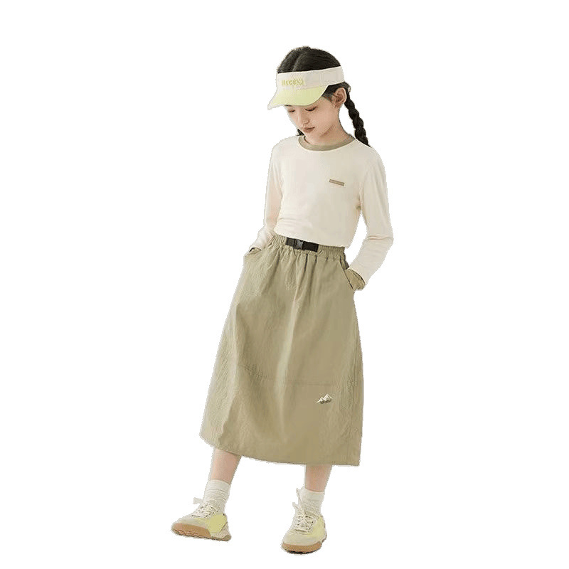 Dječja suknja A-linije, ljetni vintage stil, poliester, 96-100% poliester, za djecu iznad 8 godina (iznad 140 cm), lansiranje u ljeto 2025.