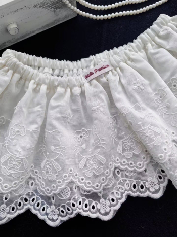 Dječja suknja, princes stil, mini suknja s tila čipkom, lyocell 90% materijal, sve sezone, dob 3–8 godina
