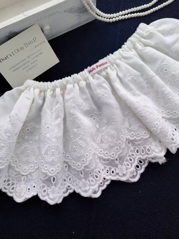 Dječja suknja, princes stil, mini suknja s tila čipkom, lyocell 90% materijal, sve sezone, dob 3–8 godina