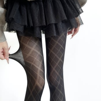 Tanak pantyhose s dijamantnim jacquardom, oblikovanje nylonom, 50–70% nylon, jednostrani preponski, za dob 18–40