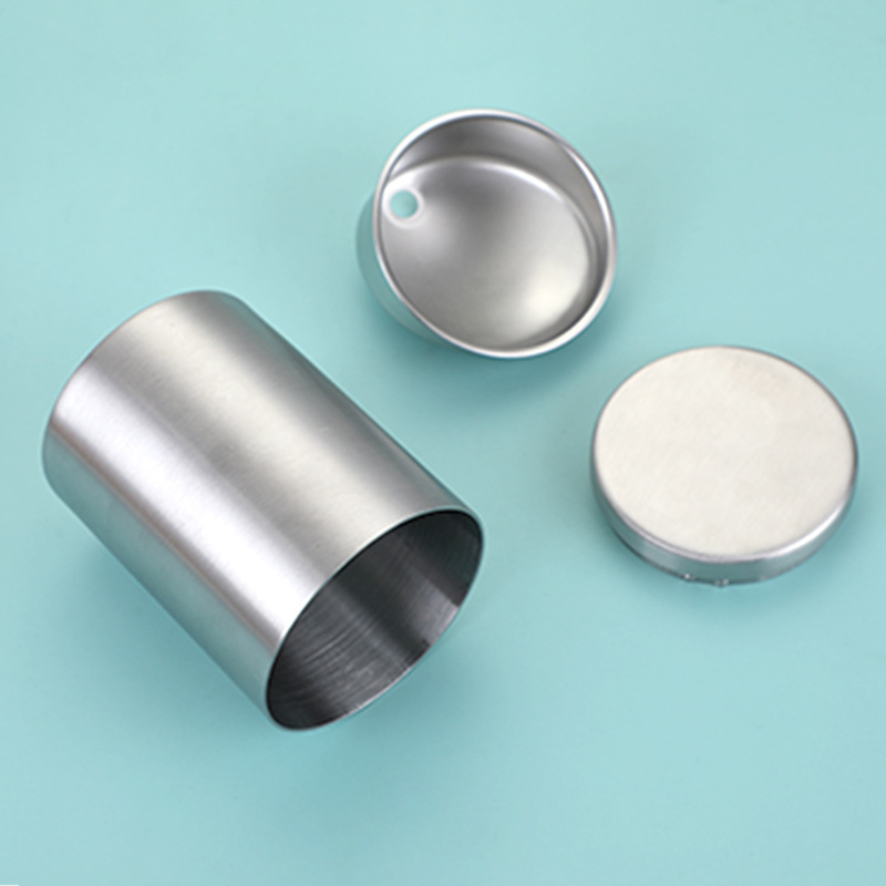 Scrumieră auto cu capac, din oțel inoxidabil, brand Creative, personalizabilă cu logo (Material: oțel inoxidabil; Tipărire logo: da; Personalizare: da; Ambalare: 100 buc.)