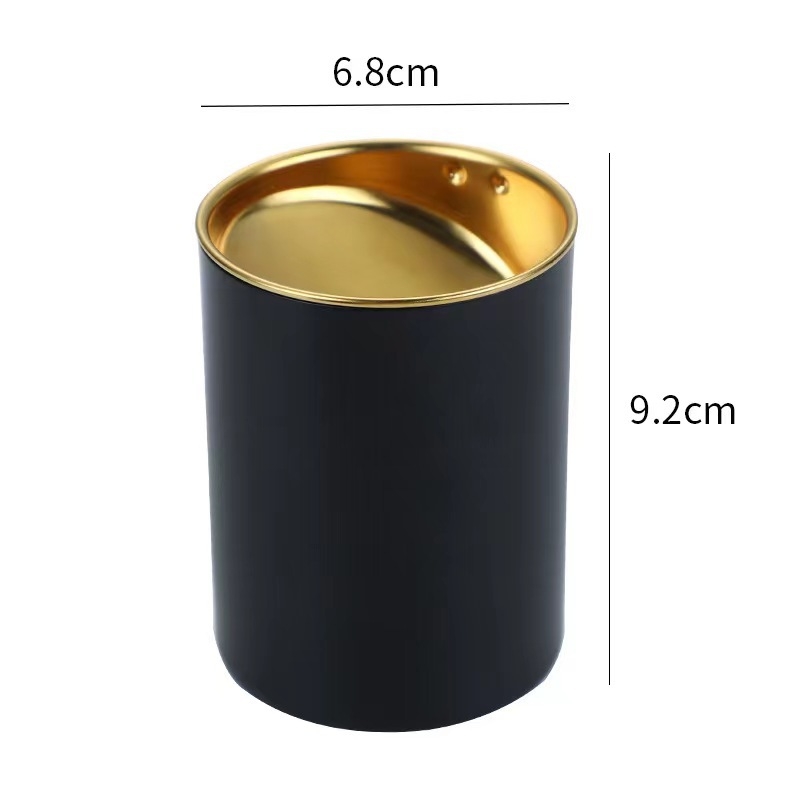 Scrumieră auto cu capac, din oțel inoxidabil, brand Creative, personalizabilă cu logo (Material: oțel inoxidabil; Tipărire logo: da; Personalizare: da; Ambalare: 100 buc.)