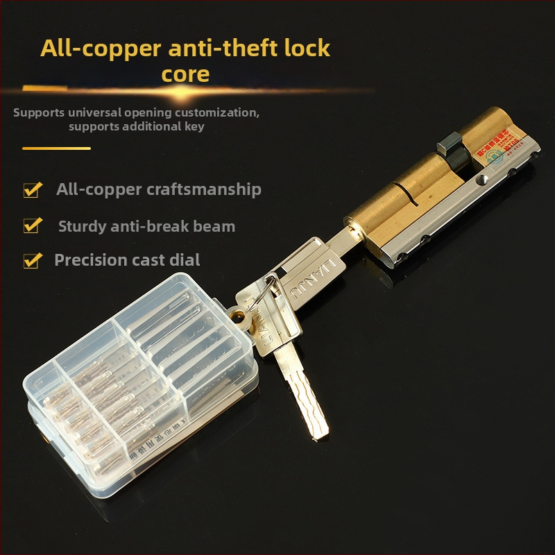 Biztonsági ajtó zárócilindere, réz ház és belső, többpályás kivitel, Super C-class modell