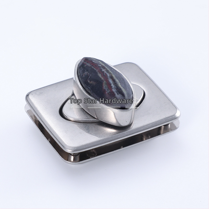 Női táskákhoz készült ötvözetből készült forgózár, resinbe ágyazott zár, testreszabható