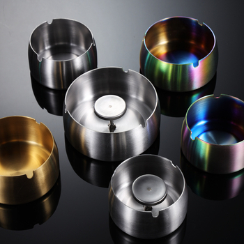 Scrumiieră din oțel inoxidabil 018 cu capac anti-vânt – durabilitate de hotel, imprimare logo, etichetă privat, cadou promoțional