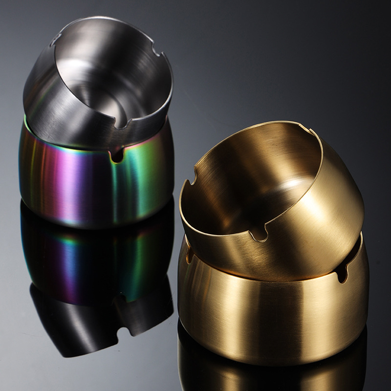 Scrumiieră din oțel inoxidabil 018 cu capac anti-vânt – durabilitate de hotel, imprimare logo, etichetă privat, cadou promoțional