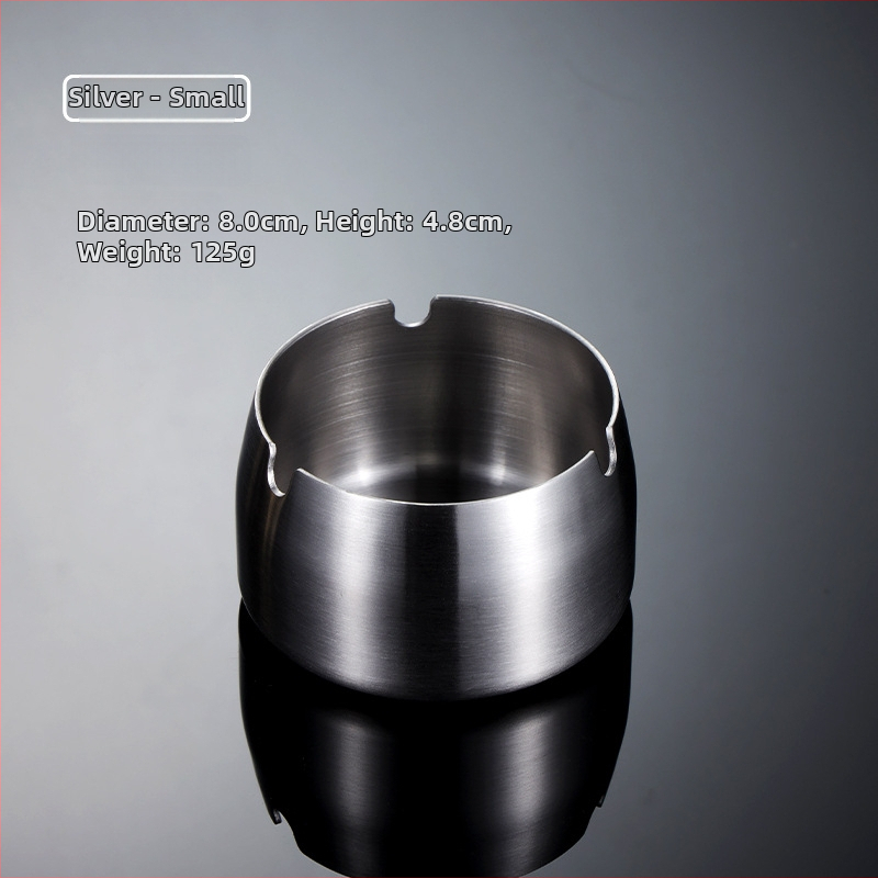 Scrumiieră din oțel inoxidabil 018 cu capac anti-vânt – durabilitate de hotel, imprimare logo, etichetă privat, cadou promoțional