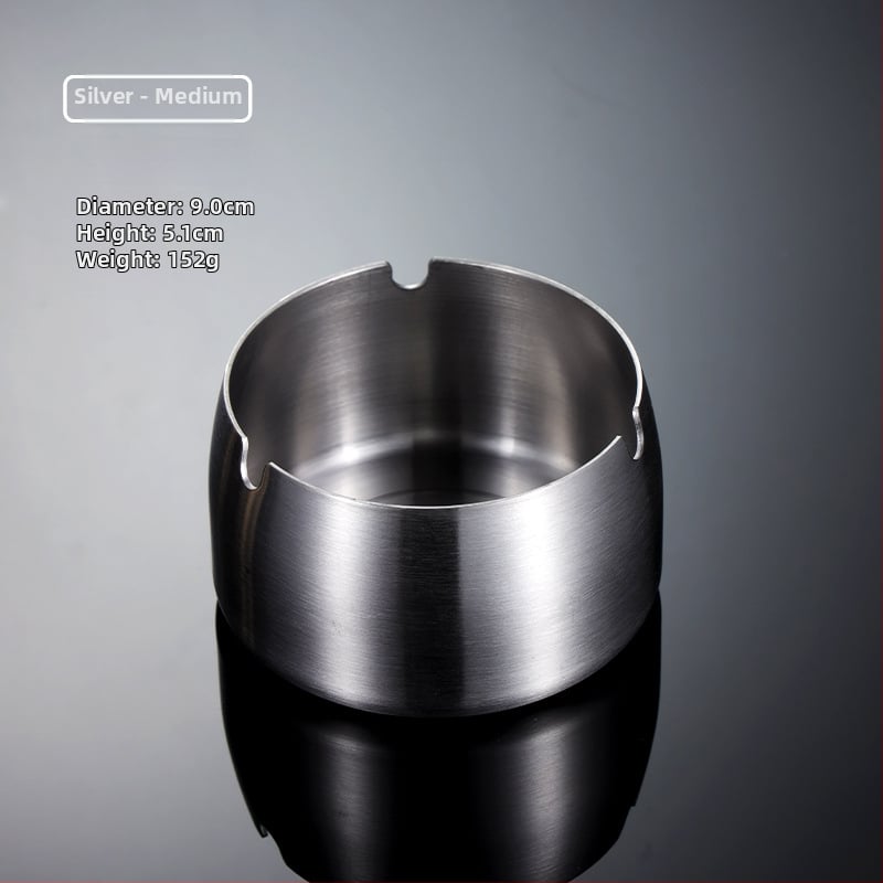 Scrumiieră din oțel inoxidabil 018 cu capac anti-vânt – durabilitate de hotel, imprimare logo, etichetă privat, cadou promoțional