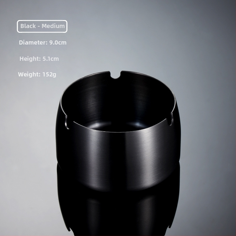 Scrumiieră din oțel inoxidabil 018 cu capac anti-vânt – durabilitate de hotel, imprimare logo, etichetă privat, cadou promoțional