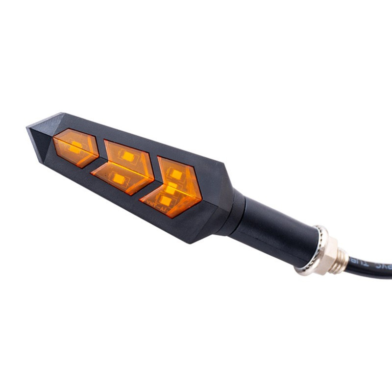 LED tekući pokazivač smjera za motocikl – 12V, ABS plast, model DYQ-003 stalno uključeno, 3000K