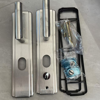 Rozsdamentes acél ajtófogantyú – kétoldalas anti-burkózás védelem, modell 986602, 235 mm furatköz