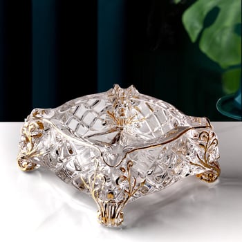 Cenusar de sticlă pentru țigări, stil european, marcă Flavinmci/Flaventz, fără logo, fără personalizare (Sticlă • Marca Flavinmci/Flaventz • Fără logo • Fără personalizare)