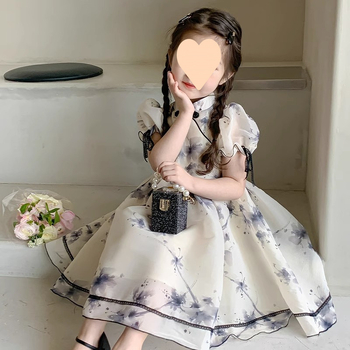 NORNS GIRL Ljetna haljina za djevojčice, Modal tkanina, apstraktan uzorak, podstava 100% Modal, stil kosih ramena, za djecu 8+ godina