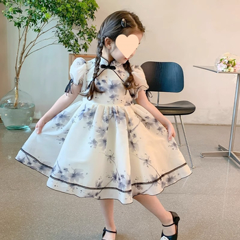 NORNS GIRL Ljetna haljina za djevojčice, Modal tkanina, apstraktan uzorak, podstava 100% Modal, stil kosih ramena, za djecu 8+ godina