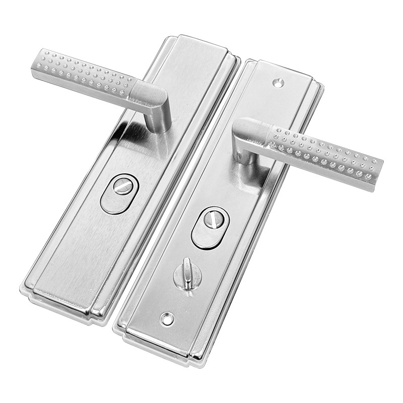 Set sigurnosne brave za vrata s pločom ručke od željeza, model 981205-3, metalna konstrukcija, modern stil, za kuće, škole i supermarkete