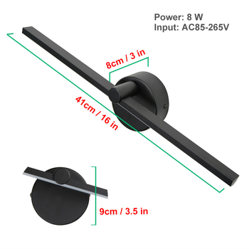 Επιτοίχιο φωτιστικό LED με αλουμινένιο κάλυμμα και σώμα από ρητίνη, 85-265V