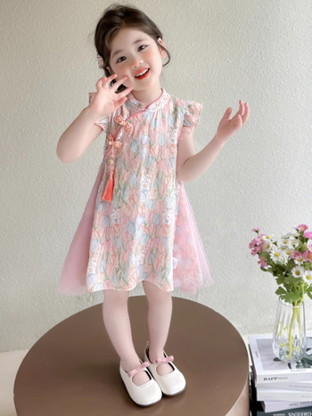 Dječja haljina princeza, ljeto 2025, poliester 80%