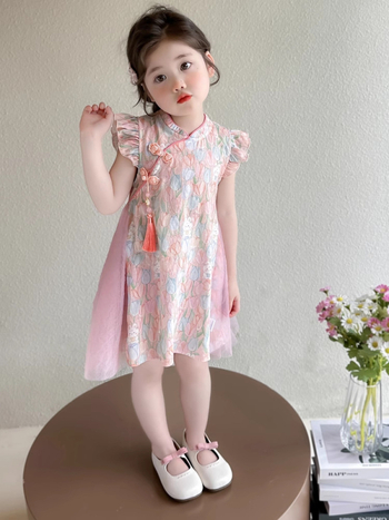 Dječja haljina princeza, ljeto 2025, poliester 80%