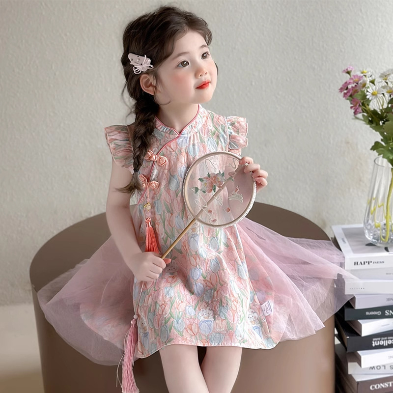 Dječja haljina princeza, ljeto 2025, poliester 80%