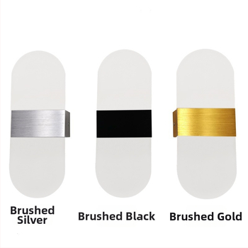 Τοίχου φωτιστικό με αλουμινένιο αμπαζούρ, LED φως, 85-265V, επιφανειακή εγκατάσταση