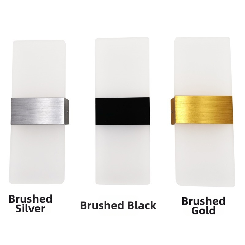 Nástenné svietidlo s hliníkovým tienidlom, LED svetlo, 85-265V, povrchová montáž