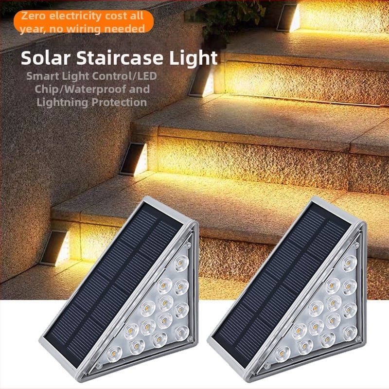 Εξωτερικό ηλιακό φωτιστικό σκαλοπατιών με LED, IP66 αδιάβροχο, 3,6W, χρόνος λειτουργίας 6–12 ωρών, μοντέλο Gale 2835