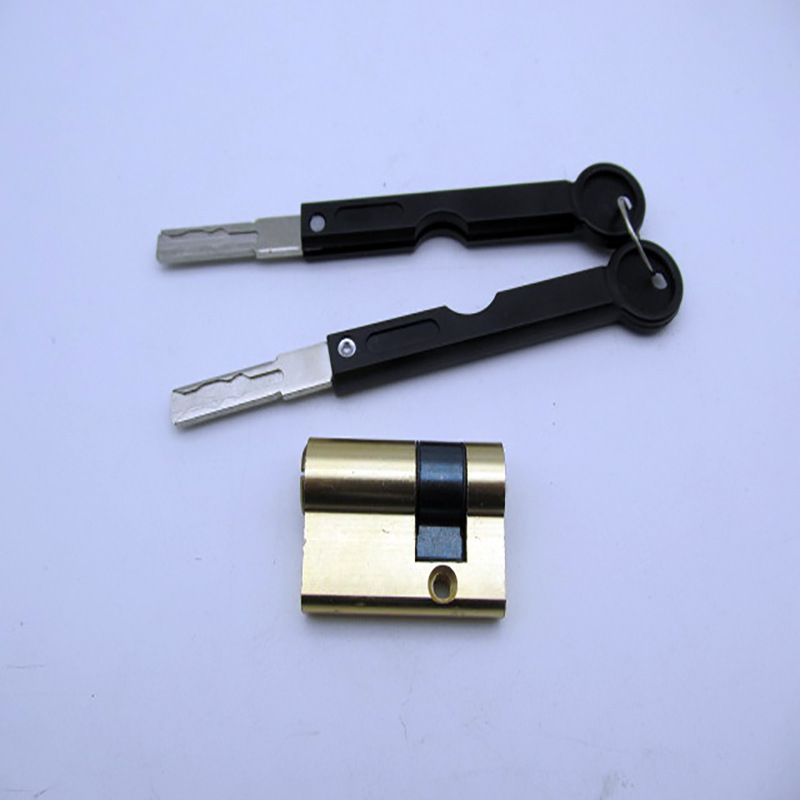 Cilindar za zaključavanje s otiskom prsta | tijelo s aluminijskim omotačem preko bakra | Model 021 | za inženjerska vrata | moderan i jednostavan stil | težina 0,1 kg
