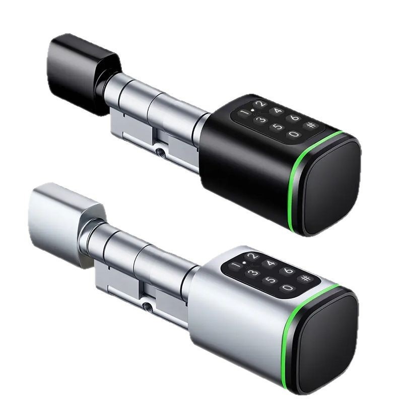 Lacăt inteligent pentru ușă de intrare, aliaj de aluminiu, model S1, stocare amprente 100, >100k deblocări, timp de scanare <0,5 s