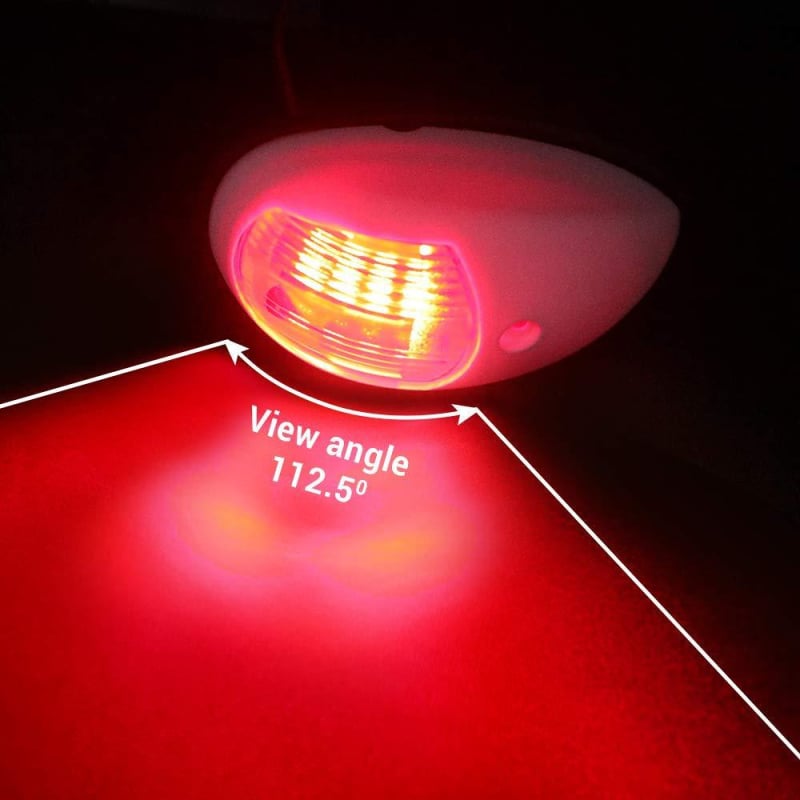 LED navigacijsko morsko svjetlo za brodove i jahte – pramensko signalno svjetlo i upozoravajuće svjetlo, 12V, 3.6W, ABS, Model Section 01