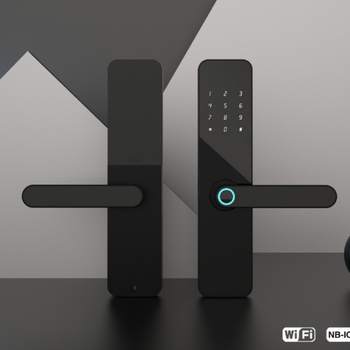 F7pro+ Έξυπνο κλειδί πόρτας με ανάγνωση δακτυλικού αποτυπώματος για ξύλινες πόρτες — 100 αποθηκευμένα αποτυπώματα, σάρωση 0,1 s, υποστηρίζει κωδικό πρόσβασης, κάρτα και απομακρυσμένο άνοιγμα