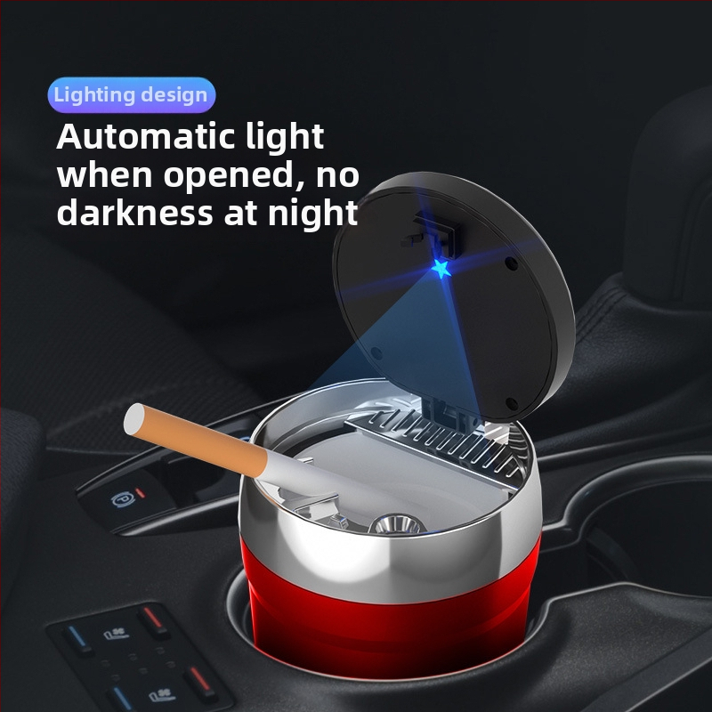 Inteligentný popolník do auta s RGB dýchajúcim svetlom, ABS/keramika, modely Y12/Y13, hmotnosť 275 g/175 g, možnosť prispôsobenia