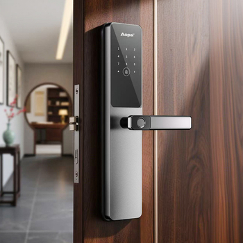 B02 Ημι-αυτόματη ηλεκτρονική κλειδαριά πόρτας με αποτύπωμα και κωδικό πρόσβασης για οικία και μικρό γραφείο