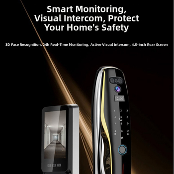 Paramei 1 Inteligentná zámka na dvere – 3D rozpoznávanie tváre, dlaňová žilová identifikácia, otlačok prsta a heslo