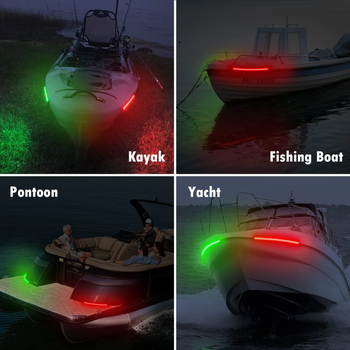Priključna LED navigacijska svjetiljka za palubu, silikon, 10W, 12V, IP67