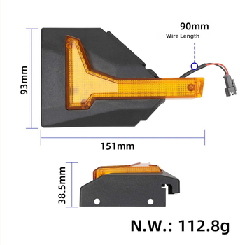 KuKirin G4Pro/G4Max: Μπροστινά και πίσω φώτα σήμανσης για σκούτερ, τετρά πλευρικά γωνιακά φώτα, ABS, 36V