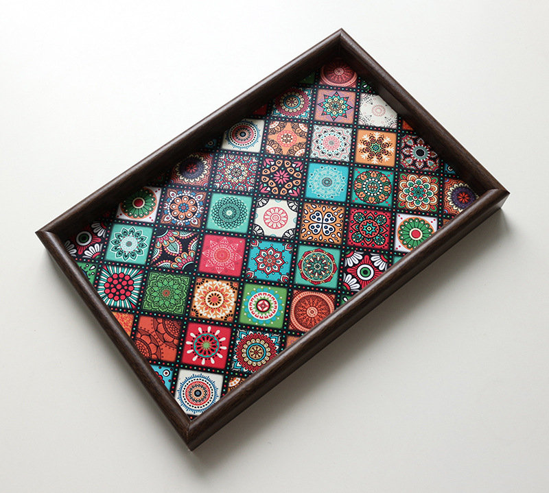 Tavă de prezentare pentru bijuterii, din lemn și piele artificială, Mirror Shadow, pentru fotografie de produs, greutate 330 g