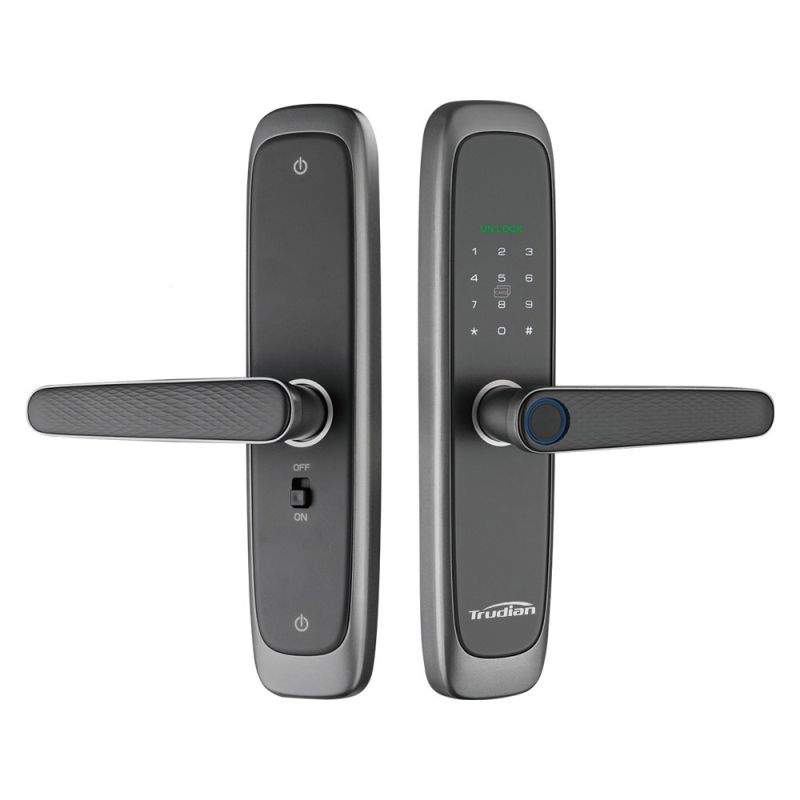 Έξυπνη κλειδαριά πόρτας ξενοδοχείου/διαμερίσματος με ανάγνωση δακτυλικού αποτυπώματος και πρόσβαση με κάρτα, PIN, δυναμικό κωδικό και IC κάρτα (Tuya 2.4G WiFi, μοντέλο Td-w6-b, mortise 5050/6068/6072/6085)