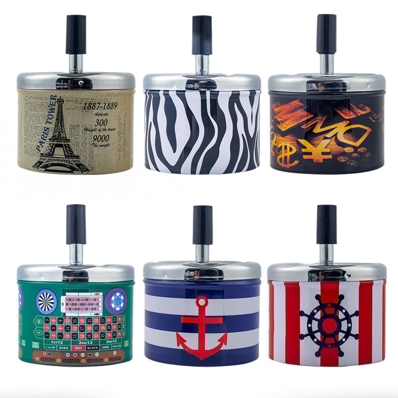 Scrumieră metalică cu spațiu decorativ și depozitare, Cookbool, design modern minimalist, personalizabil