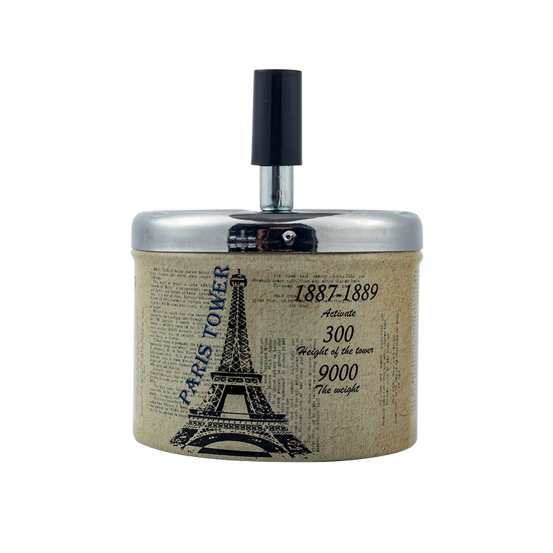 Scrumieră metalică cu spațiu decorativ și depozitare, Cookbool, design modern minimalist, personalizabil