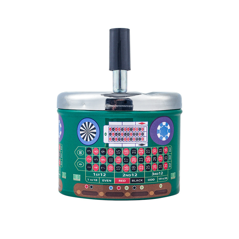 Scrumieră metalică cu spațiu decorativ și depozitare, Cookbool, design modern minimalist, personalizabil