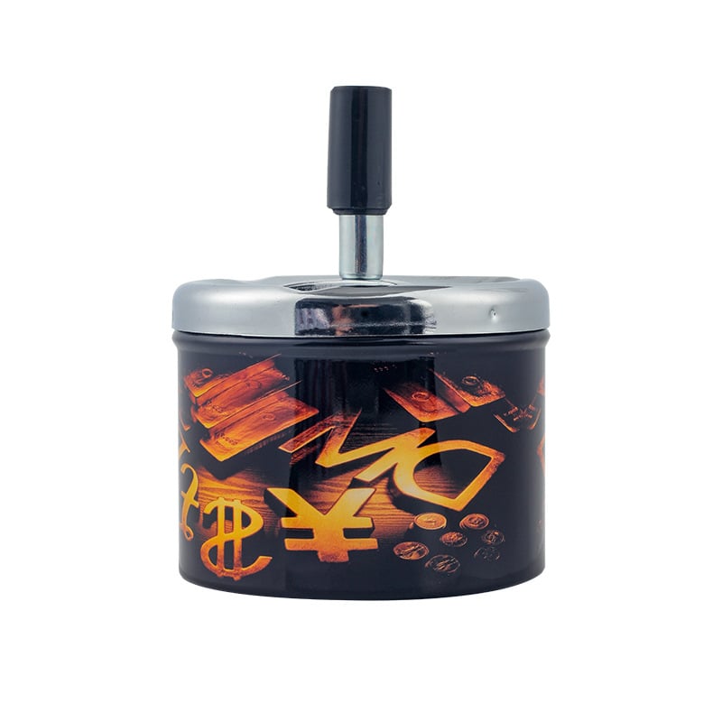 Scrumieră metalică cu spațiu decorativ și depozitare, Cookbool, design modern minimalist, personalizabil