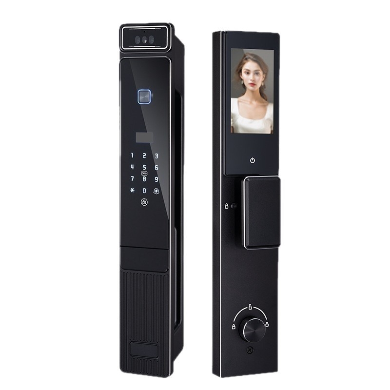 Pametna brava za vrata s 3D prepoznavanjem lica, dlanske vene i otisak prsta, lozinka i upravljanje putem aplikacije (50 otisaka, 10.000+ otključavanja, skeniranje <2s, FAR 1%, FRR <1%)