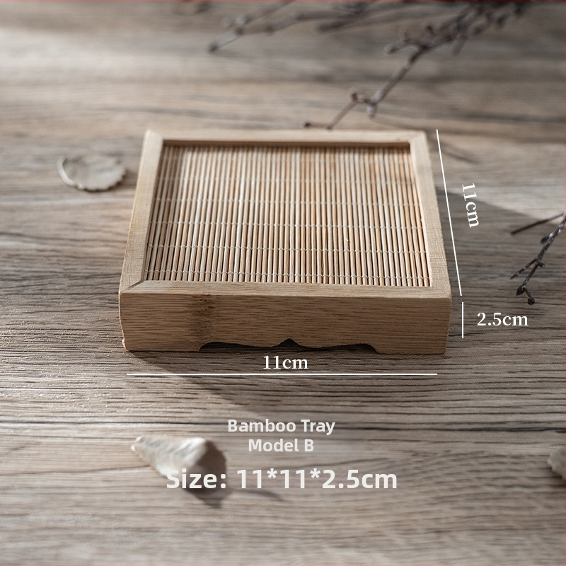 Pozadie rekvizita na fotografovanie šperkov z bambusu – štvorcová podložka na vystavenie (Kód: 680977829041; Typ: Pozadie Osi; Materiál: Spring Asia Spinning)