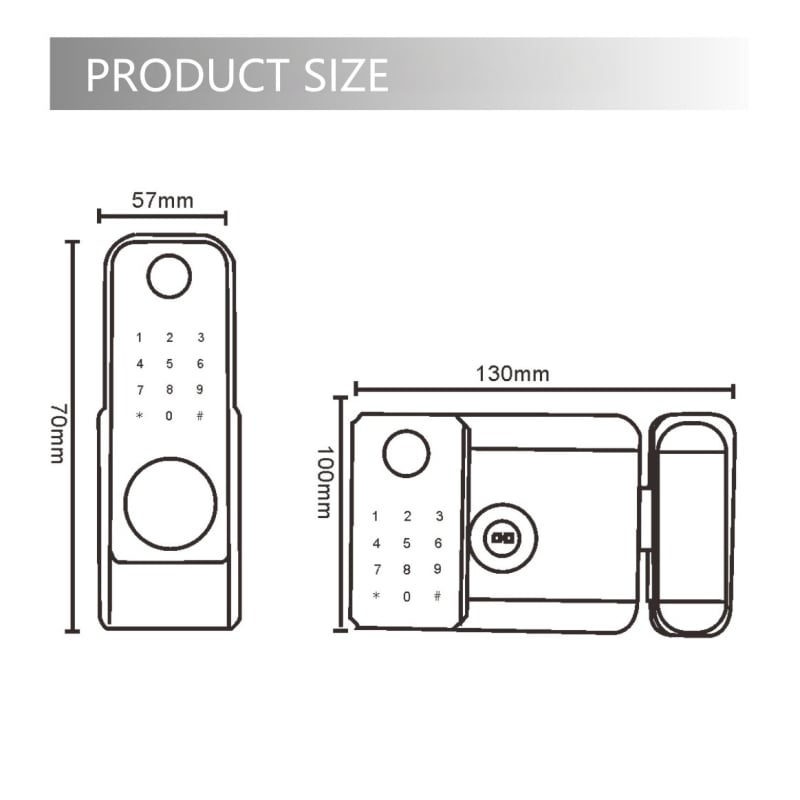 Έξυπνη διπλής όψης κλειδαριά πόρτας με ανάγνωση δακτυλικών αποτυπωμάτων – για πόρτες από σίδηρο/ξύλο, KK Smart Bull Head; 300 αποτυπώματα, >1 000 000 ξεκλειδώσεις, σάρωση 0,01 s, ψευδώς αναγνωρισμένα <0,01%, ψευδώς απορριφθεί <0,01%