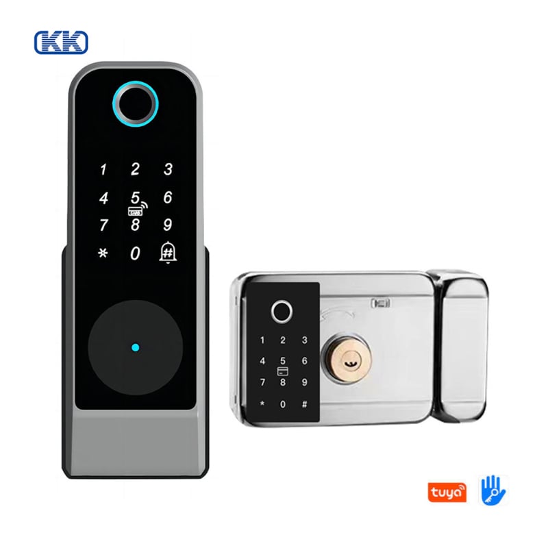 Έξυπνη διπλής όψης κλειδαριά πόρτας με ανάγνωση δακτυλικών αποτυπωμάτων – για πόρτες από σίδηρο/ξύλο, KK Smart Bull Head; 300 αποτυπώματα, >1 000 000 ξεκλειδώσεις, σάρωση 0,01 s, ψευδώς αναγνωρισμένα <0,01%, ψευδώς απορριφθεί <0,01%