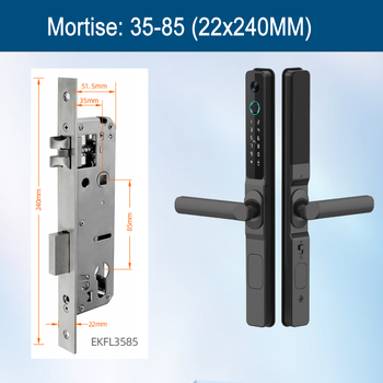 Έξυπνο κλείδωμα από κράμα αλουμινίου με WiFi, ανάγνωσης δακτυλικού αποτυπώματος και κάμερα παρατήρησης για συρόμενες πόρτες, αδιάβροχο
