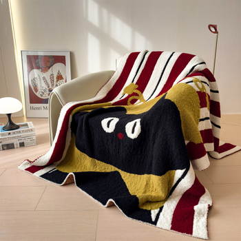 Bowknot kanapé takaró – poliészter, 1,0–1,5 kg, négy évszak, egyszínű minta, rajzfilm stílus