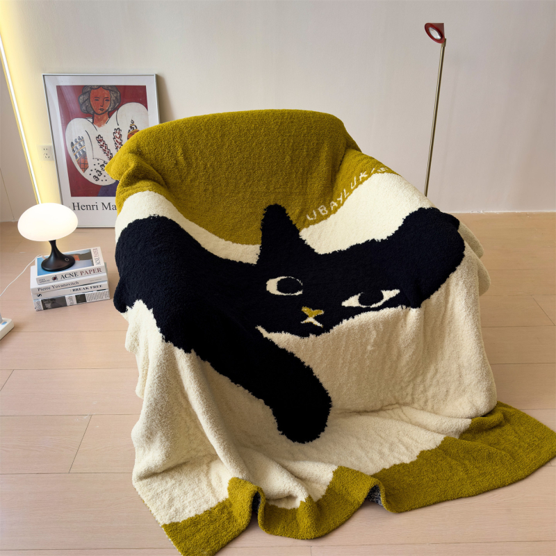 Bowknot kanapé takaró – poliészter, 1,0–1,5 kg, négy évszak, egyszínű minta, rajzfilm stílus