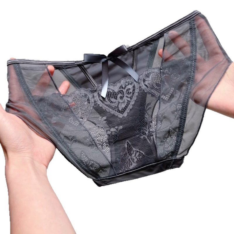 Chrono Cross čipkaste gaćice s prorezima, srednji pojas, 90% najlon, pamukasti gusset, prozračne, podižu bokove, nevidljive